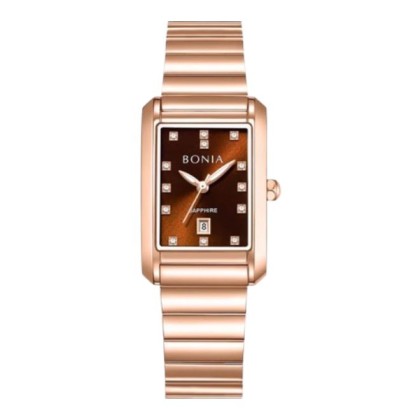 Bonia Elegance BNB10915-2547 Brown Dial Stainless Steel Women Watch 